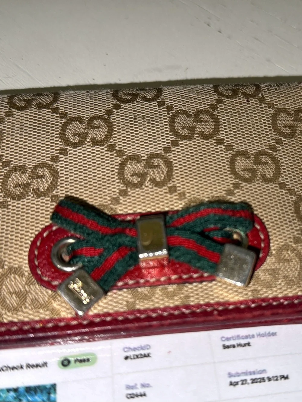 Vintage GUCCI sherry line monogram GG bifold card case - Picture 2 of 13